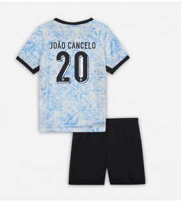 Portugal Joao Cancelo #20 Bortatröja Barn EM 2024 Kortärmad (+ Korta byxor)